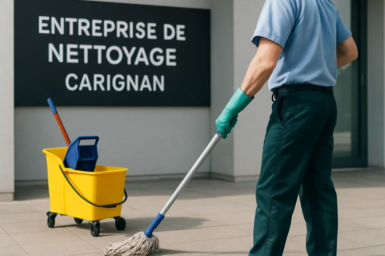 Un technicien de nettoyage dans un appartement à Carignan utilisant des équipements modernes.